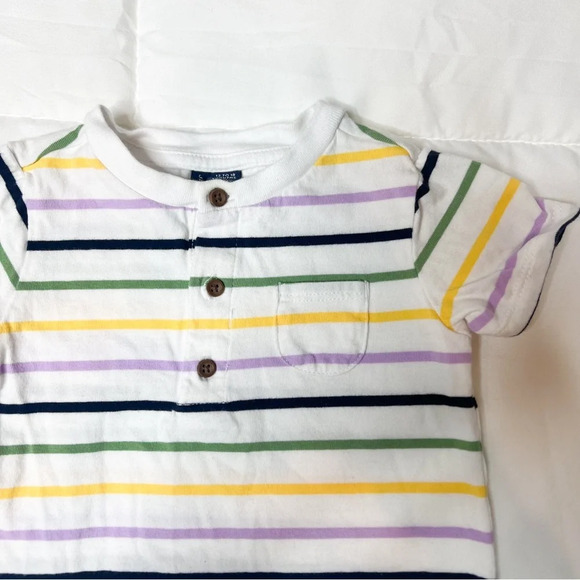 Janie and Jack Rainbow Stripe Romper - Picture 2 of 6